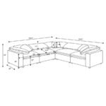 RALEIGH 5-PIECE BOUCLE UPHOLSTERED MODULAR SECTIONAL GREY - Image 17