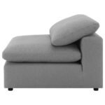 RALEIGH BOUCLE UPHOLSTERED ARMLESS CHAIR GREY - Image 5