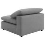 RALEIGH BOUCLE UPHOLSTERED ARMLESS CHAIR GREY - Image 6