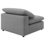 RALEIGH BOUCLE UPHOLSTERED ARMLESS CHAIR GREY - Image 7