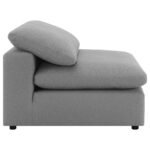 RALEIGH BOUCLE UPHOLSTERED ARMLESS CHAIR GREY - Image 8