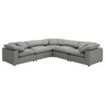 RALEIGH BOUCLE UPHOLSTERED ARMLESS CHAIR GREY - Image 10