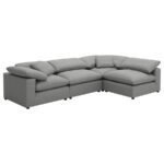 RALEIGH BOUCLE UPHOLSTERED ARMLESS CHAIR GREY - Image 11