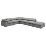 RALEIGH BOUCLE UPHOLSTERED ARMLESS CHAIR GREY - Image 12