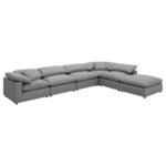 RALEIGH BOUCLE UPHOLSTERED ARMLESS CHAIR GREY - Image 13