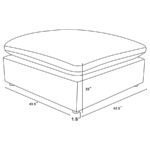 RALEIGH BOUCLE UPHOLSTERED OTTOMAN GREY - Image 5