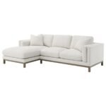 GENEVA BOUCLE UPHOLSTERED SECTIONAL CHAISE SOFA SAND - Image 4