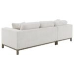 GENEVA BOUCLE UPHOLSTERED SECTIONAL CHAISE SOFA SAND - Image 5