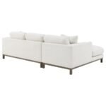 GENEVA BOUCLE UPHOLSTERED SECTIONAL CHAISE SOFA SAND - Image 6
