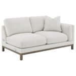 GENEVA BOUCLE UPHOLSTERED SECTIONAL CHAISE SOFA SAND - Image 7