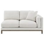 GENEVA BOUCLE UPHOLSTERED SECTIONAL CHAISE SOFA SAND - Image 8