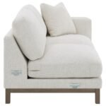 GENEVA BOUCLE UPHOLSTERED SECTIONAL CHAISE SOFA SAND - Image 12