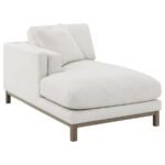 GENEVA BOUCLE UPHOLSTERED SECTIONAL CHAISE SOFA SAND - Image 13