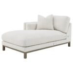 GENEVA BOUCLE UPHOLSTERED SECTIONAL CHAISE SOFA SAND - Image 14