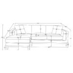 GENEVA BOUCLE UPHOLSTERED SECTIONAL CHAISE SOFA SAND - Image 19