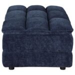 ATLANTIC CORDUROY UPHOLSTERED RECTANGULAR OTTOMAN BLUE - Image 4