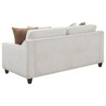 CHRISTINE 3-PIECE UPHOLSTERED SLOPED ARM SOFA SET BEIGE - Image 5