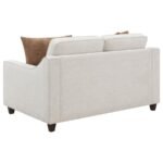 CHRISTINE 3-PIECE UPHOLSTERED SLOPED ARM SOFA SET BEIGE - Image 9