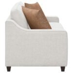 CHRISTINE 3-PIECE UPHOLSTERED SLOPED ARM SOFA SET BEIGE - Image 10