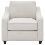 CHRISTINE 3-PIECE UPHOLSTERED SLOPED ARM SOFA SET BEIGE - Image 12