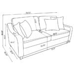 CHRISTINE 3-PIECE UPHOLSTERED SLOPED ARM SOFA SET BEIGE - Image 18
