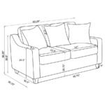 CHRISTINE 3-PIECE UPHOLSTERED SLOPED ARM SOFA SET BEIGE - Image 19