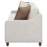 CHRISTINE UPHOLSTERED SLOPED ARM SOFA BEIGE - Image 5