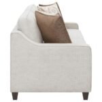 CHRISTINE UPHOLSTERED SLOPED ARM SOFA BEIGE - Image 8