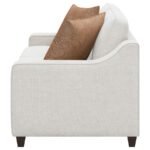 CHRISTINE UPHOLSTERED SLOPED ARM LOVESEAT BEIGE - Image 5