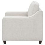CHRISTINE UPHOLSTERED SLOPED ARM ACCENT CHAIR BEIGE - Image 5