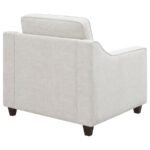 CHRISTINE UPHOLSTERED SLOPED ARM ACCENT CHAIR BEIGE - Image 7