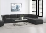 SUNNY 6-PIECE UPHOLSTERED MODULAR SECTIONAL SOFA CHARCOAL