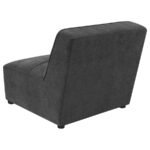 SUNNY UPHOLSTERED ARMLESS CHAIR DARK CHARCOAL - Image 6