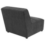 SUNNY UPHOLSTERED ARMLESS CHAIR DARK CHARCOAL - Image 7