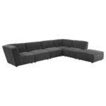 SUNNY UPHOLSTERED ARMLESS CHAIR DARK CHARCOAL - Image 11