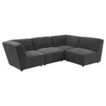 SUNNY UPHOLSTERED ARMLESS CHAIR DARK CHARCOAL - Image 12