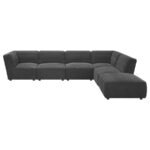 SUNNY UPHOLSTERED ARMLESS CHAIR DARK CHARCOAL - Image 14
