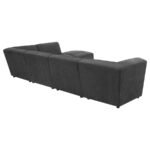 SUNNY UPHOLSTERED ARMLESS CHAIR DARK CHARCOAL - Image 15
