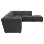 SUNNY UPHOLSTERED ARMLESS CHAIR DARK CHARCOAL - Image 16