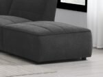 SUNNY SQUARE UPHOLSTERED OTTOMAN DARK CHARCOAL - Image 2