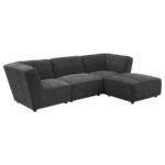 SUNNY SQUARE UPHOLSTERED OTTOMAN DARK CHARCOAL - Image 7