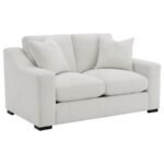 ASHLYN 3-PIECE UPHOLSTERED TRACK ARM SOFA SET SAND - Image 5