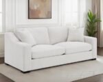 ASHLYN FABRIC UPHOLSTERED TRACK ARM SOFA SAND - Image 2