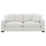 ASHLYN FABRIC UPHOLSTERED TRACK ARM SOFA SAND - Image 3