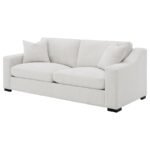 ASHLYN FABRIC UPHOLSTERED TRACK ARM SOFA SAND - Image 4