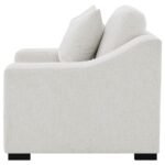 ASHLYN FABRIC UPHOLSTERED TRACK ARM ACCENT CHAIR SAND - Image 5