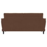 SELMA VELVET UPHOLSTERED CRESCENT ARM SOFA RUST - Image 7