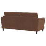 SELMA VELVET UPHOLSTERED CRESCENT ARM SOFA RUST - Image 8