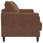 SELMA VELVET UPHOLSTERED CRESCENT ARM SOFA RUST - Image 9