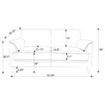 SELMA VELVET UPHOLSTERED CRESCENT ARM LOVESEAT RUST - Image 12